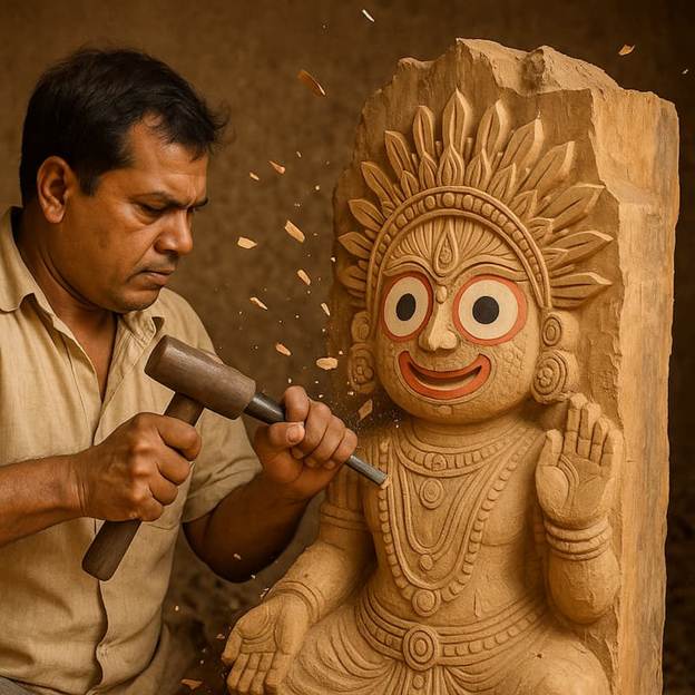 A person carving a statue

AI-generated content may be incorrect.