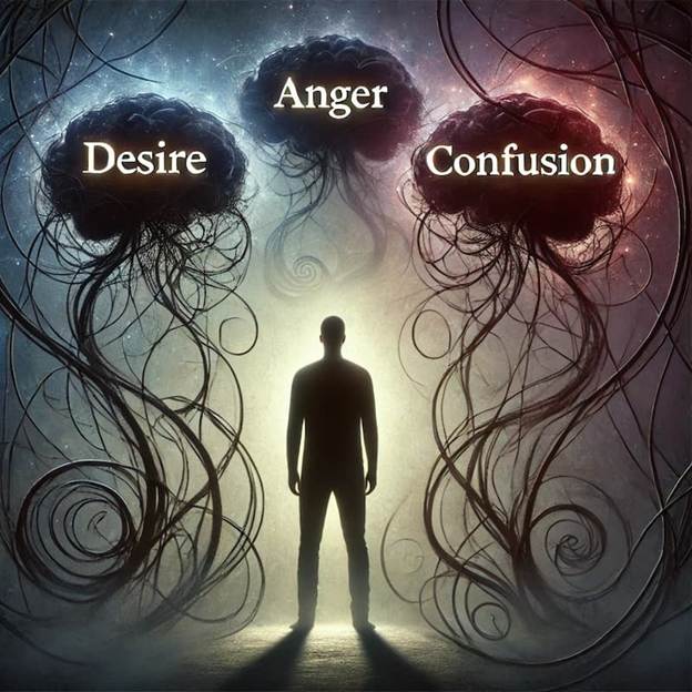 A person standing in front of a group of brain.