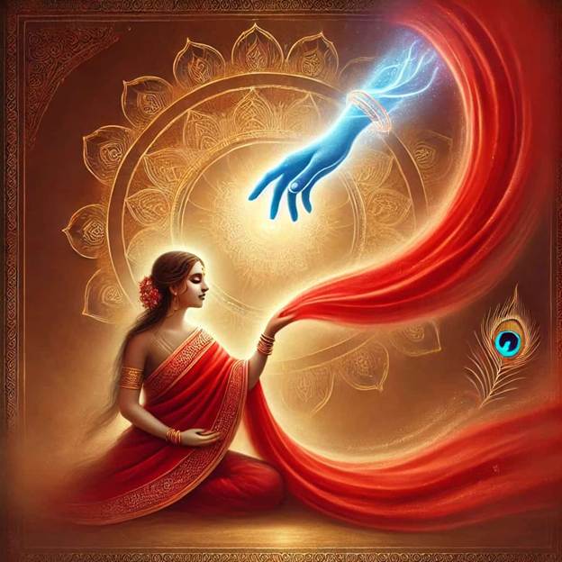 A painting of a person holding a red cloth

AI-generated content may be incorrect.