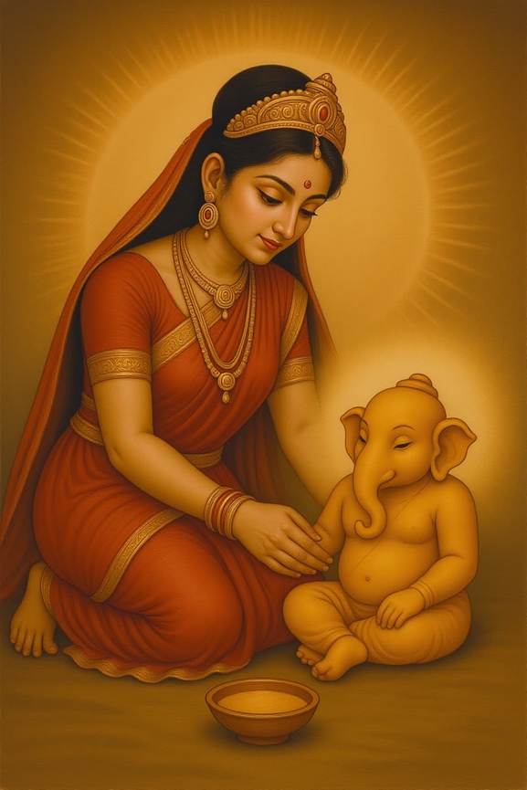 A painting of a person kneeling down with a baby elephant

AI-generated content may be incorrect.