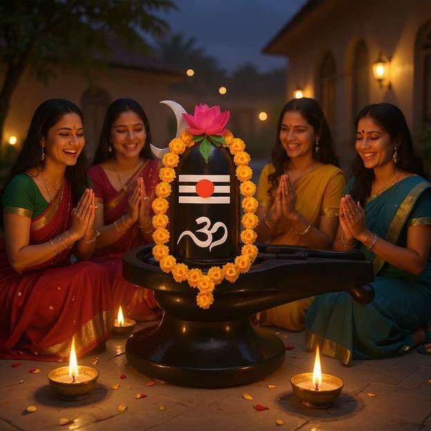 A group of women sitting around a black object with candles

AI-generated content may be incorrect.
