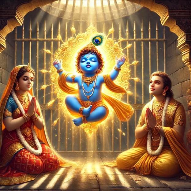 A painting of a god and a couple of people praying

AI-generated content may be incorrect.