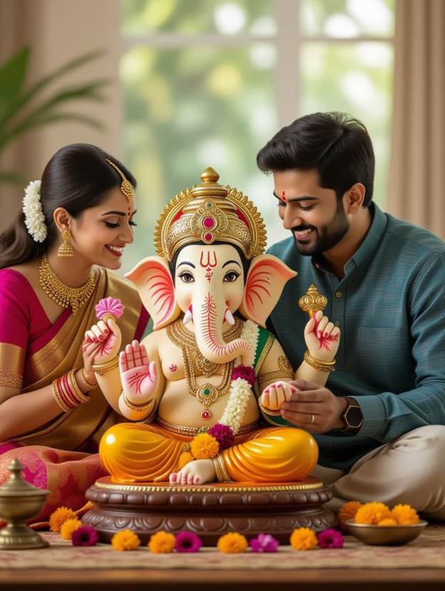 A person and person sitting next to a statue of an elephant

AI-generated content may be incorrect.