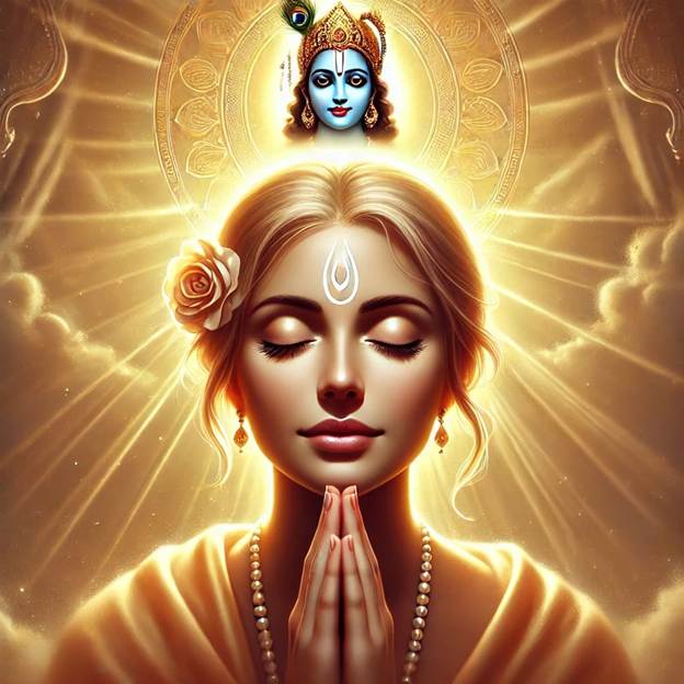 A person with her eyes closed and a face with hands together

AI-generated content may be incorrect.