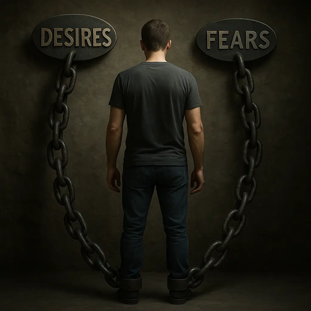 A person standing in front of chains
AI-generated content may be incorrect.