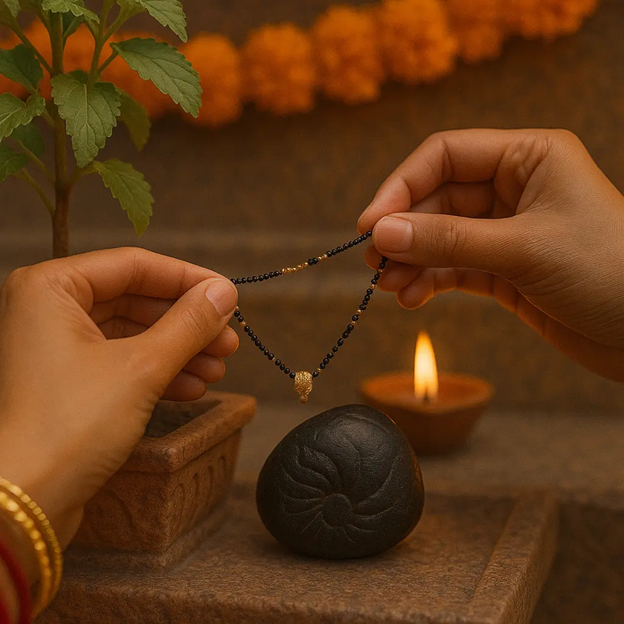 A person holding a necklace
AI-generated content may be incorrect.