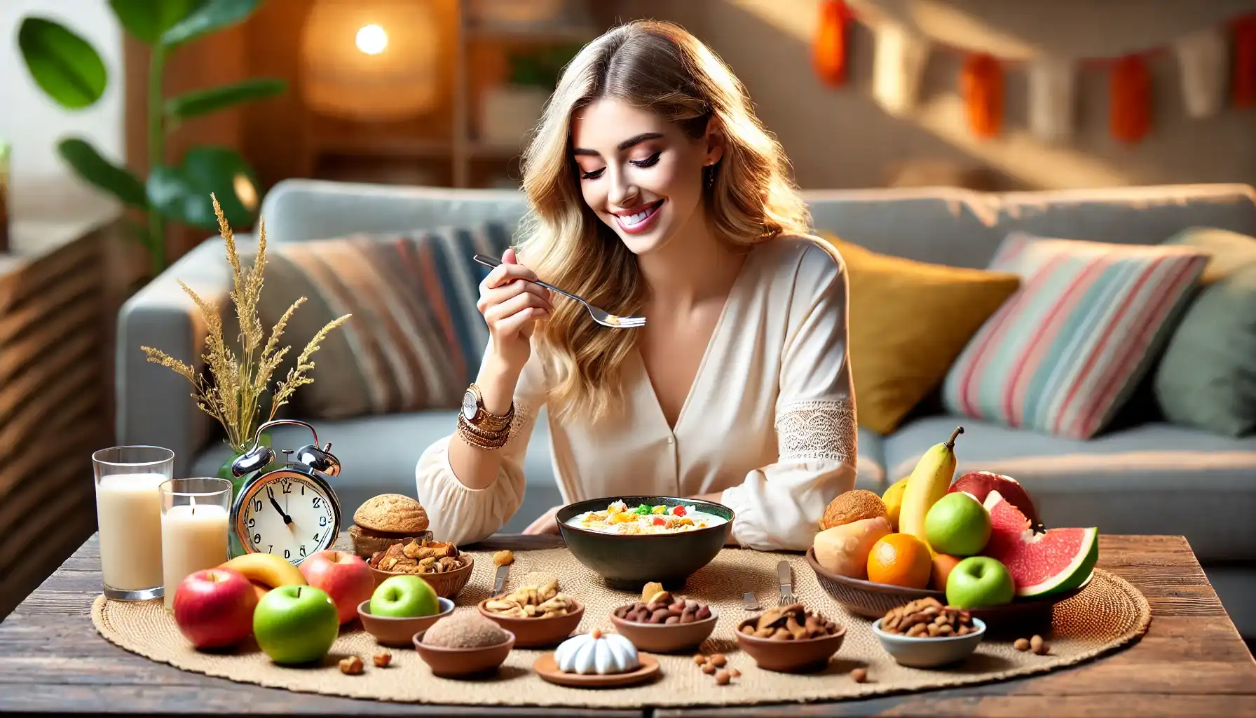 A devotee is indulging in rich ,heavy foods after fasting