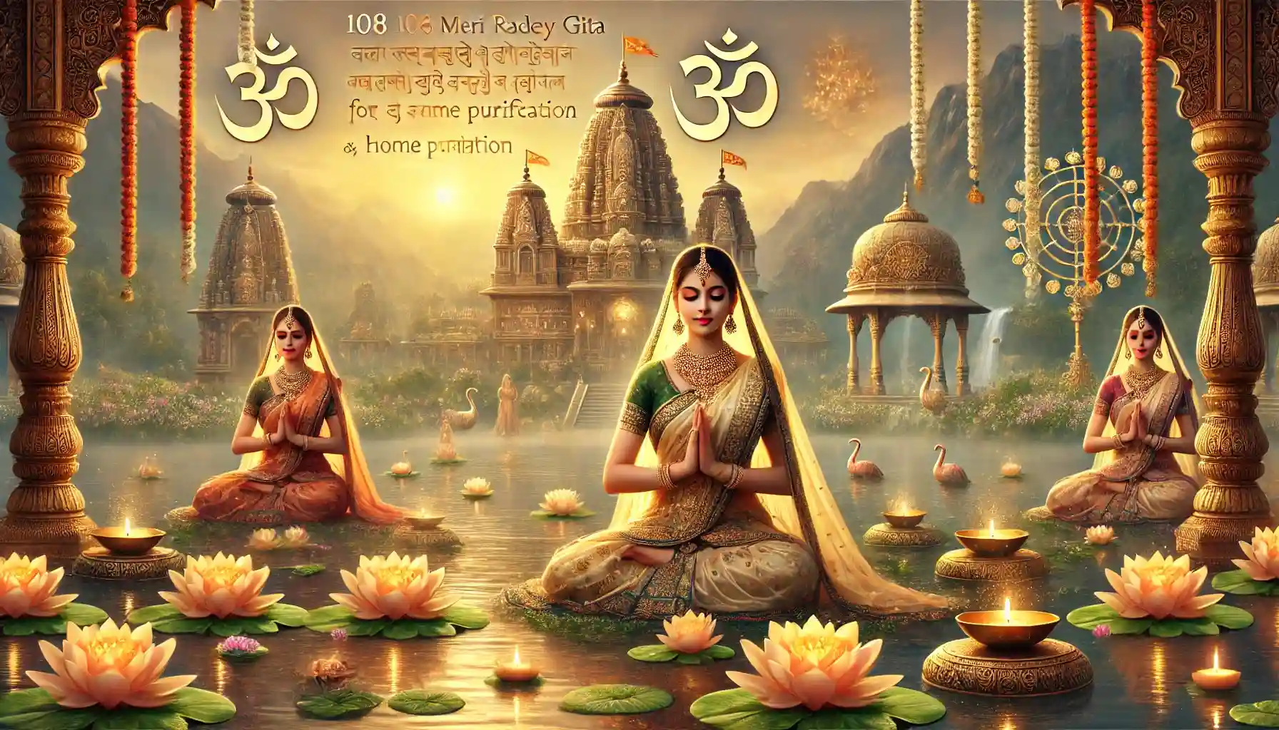 Devotees chanting Mer Radhey for purification of mind