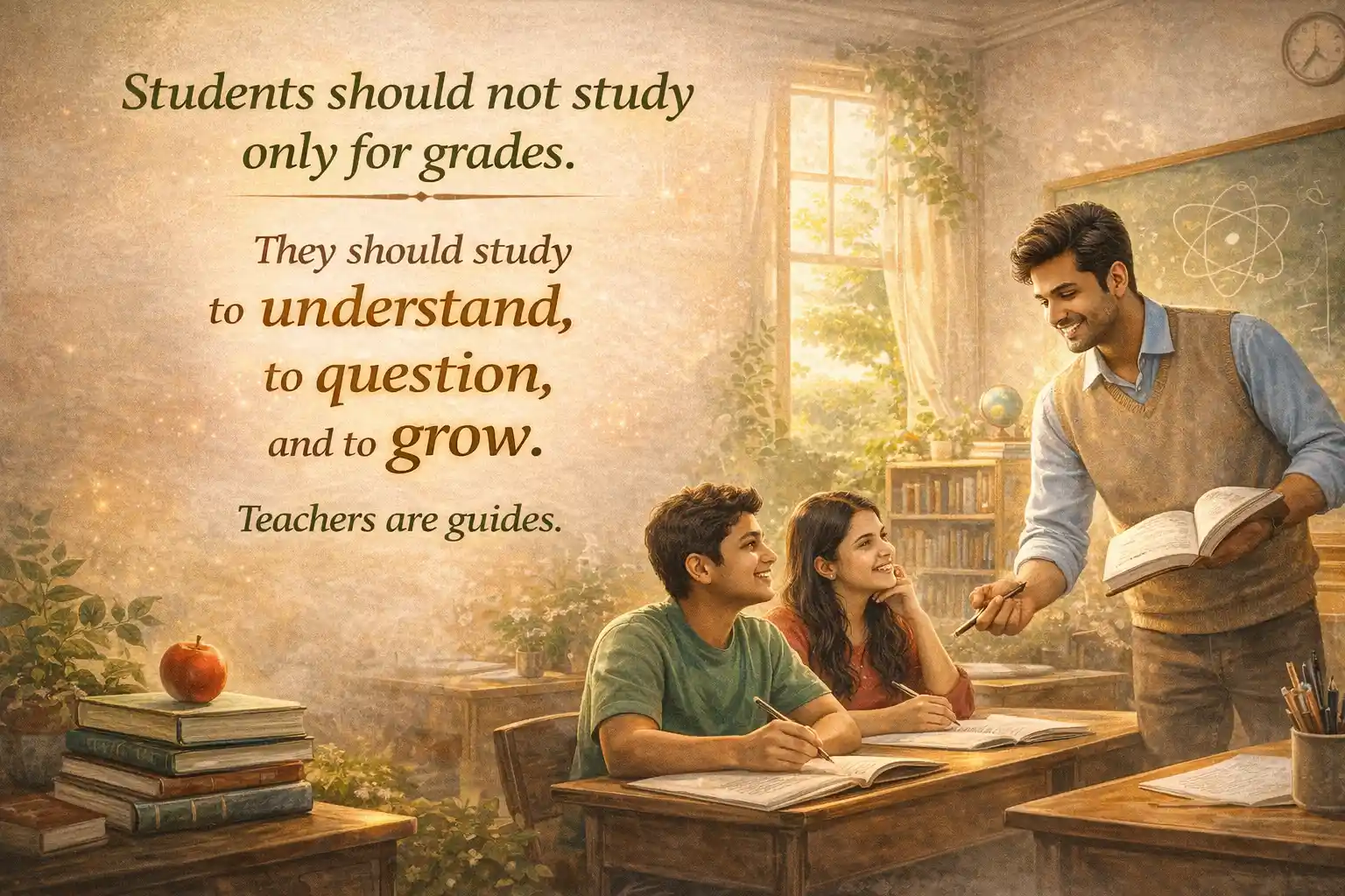 True education begins when students seek understanding, ask questions, and grow under the guidance of inspired teachers