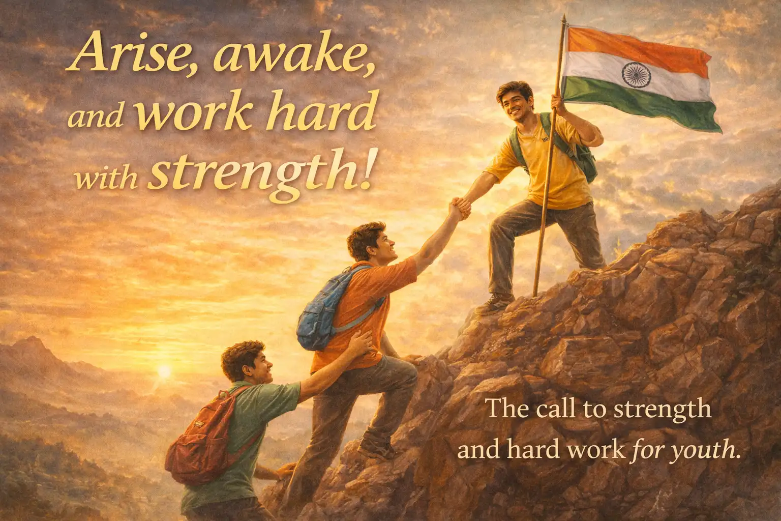 Strength grows through effort, and the future is built by youth who are willing to work hard with purpose.