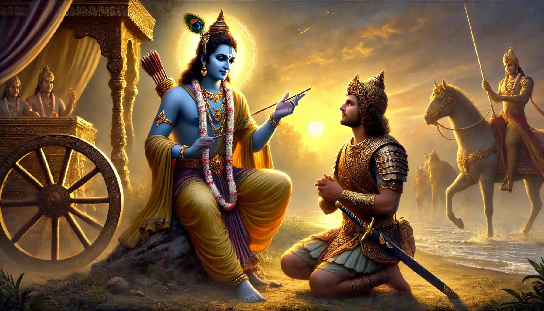 Shree Krishna urges Arjun to perform his duty with detachment