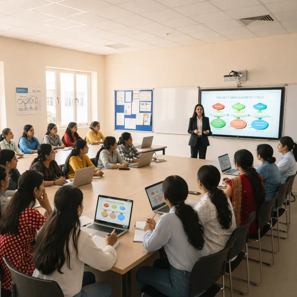 School of Management= Classroom presentation on project management