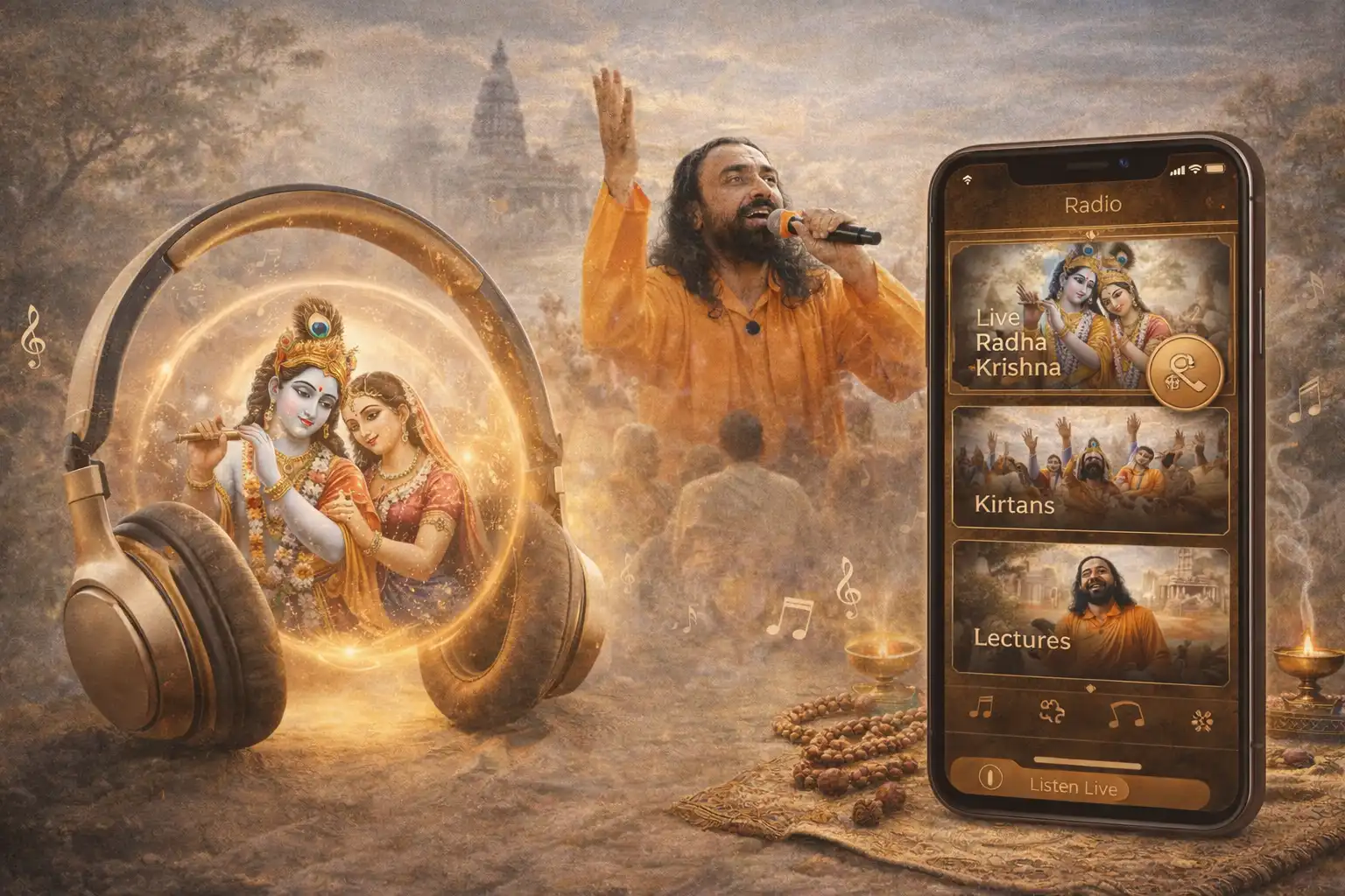 Turn everyday moments into sacred experiences through kirtans, radio, and lectures.