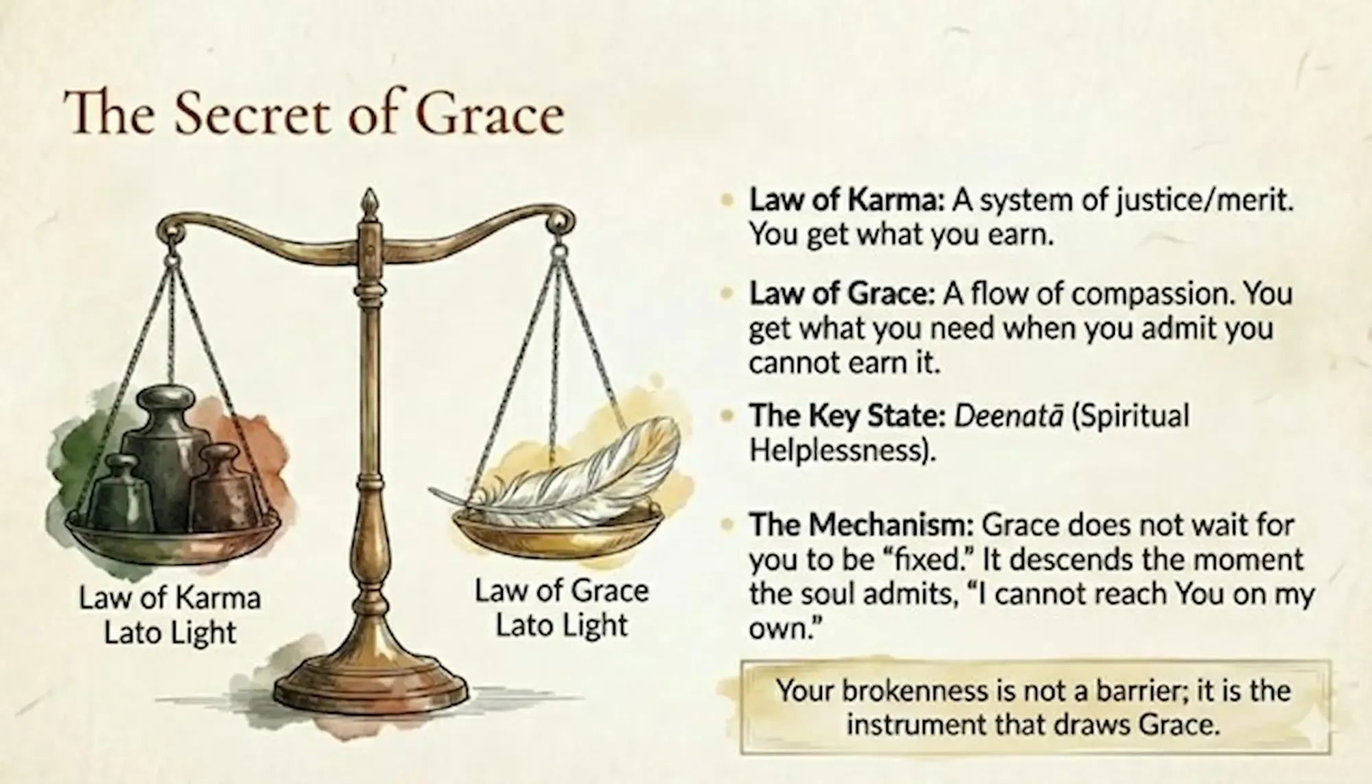 Brokenness offered sincerely attracts Divine compassion.