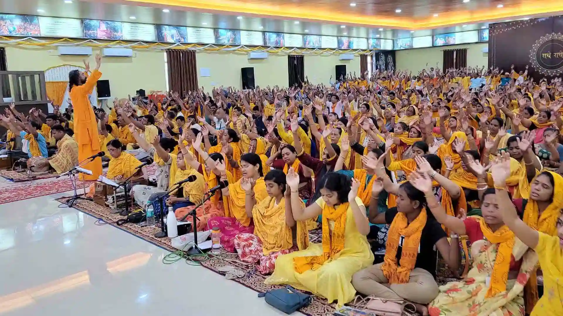 Devotional singing includes bhajans and kirtans