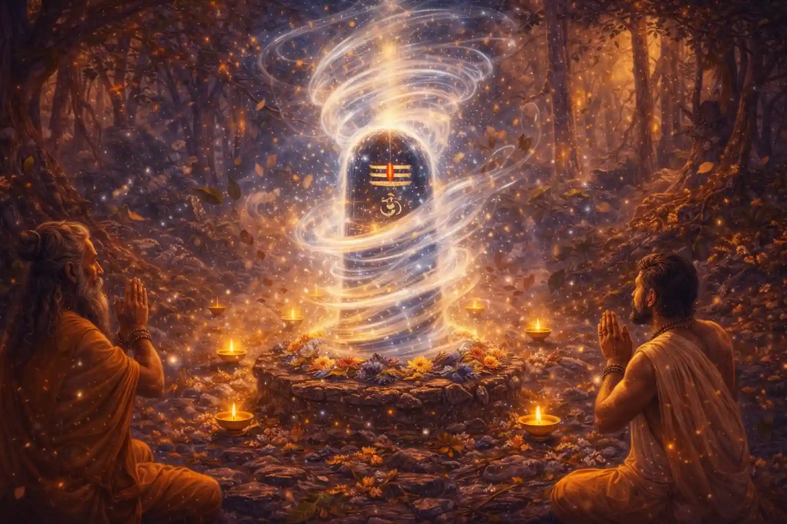 Legend speaks of a self-manifested Vayulingam (air element Shivling) discovered in a forest. 