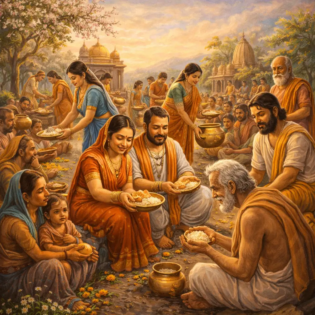 🍲 Sharing food, spreading love, and living the spirit of Ram Navami through kindness and compassion 💛