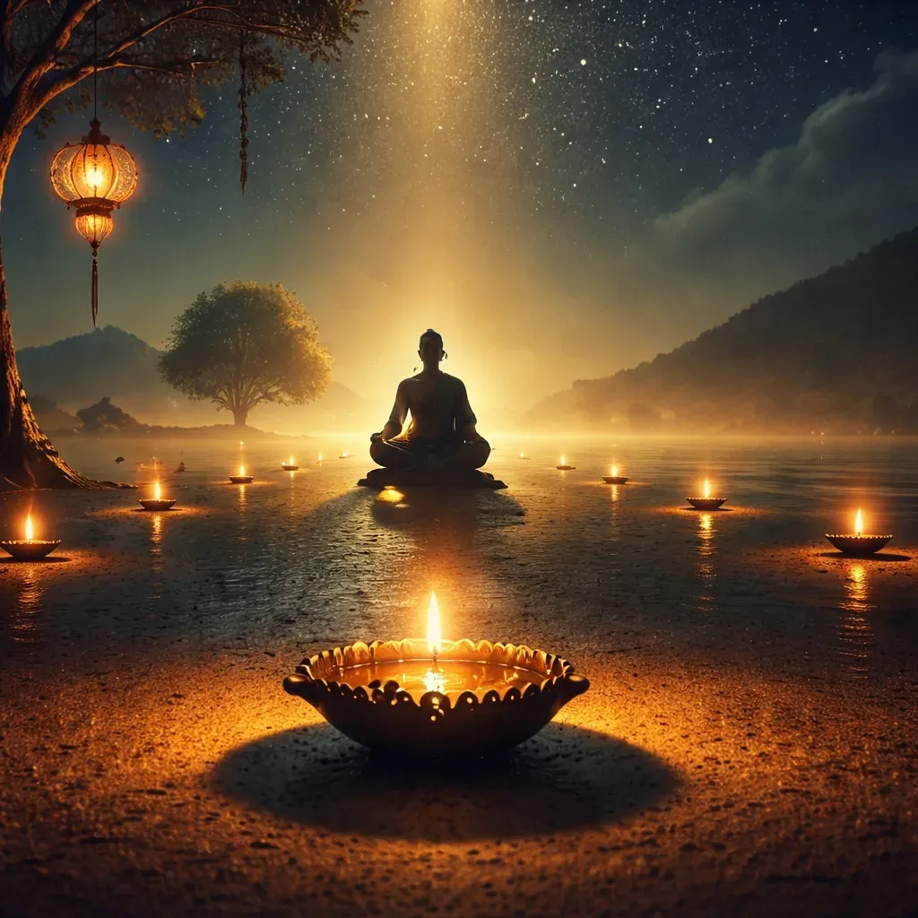 A moment of stillness and inner peace through meditation and spiritual reflection.