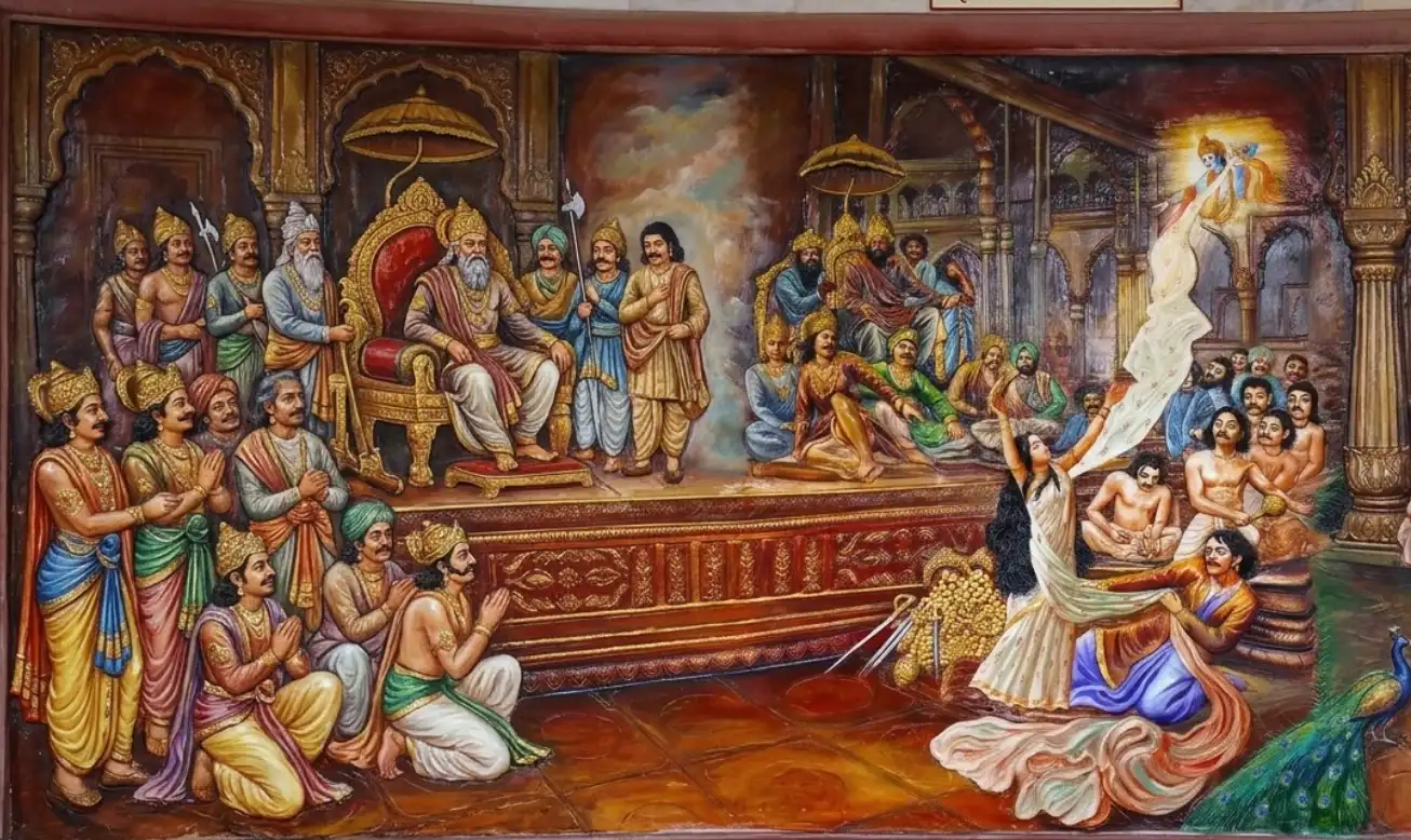 When Draupadi couldn't save herself, she called out to the Lord with ultimate surrender, and her dignity was protected.