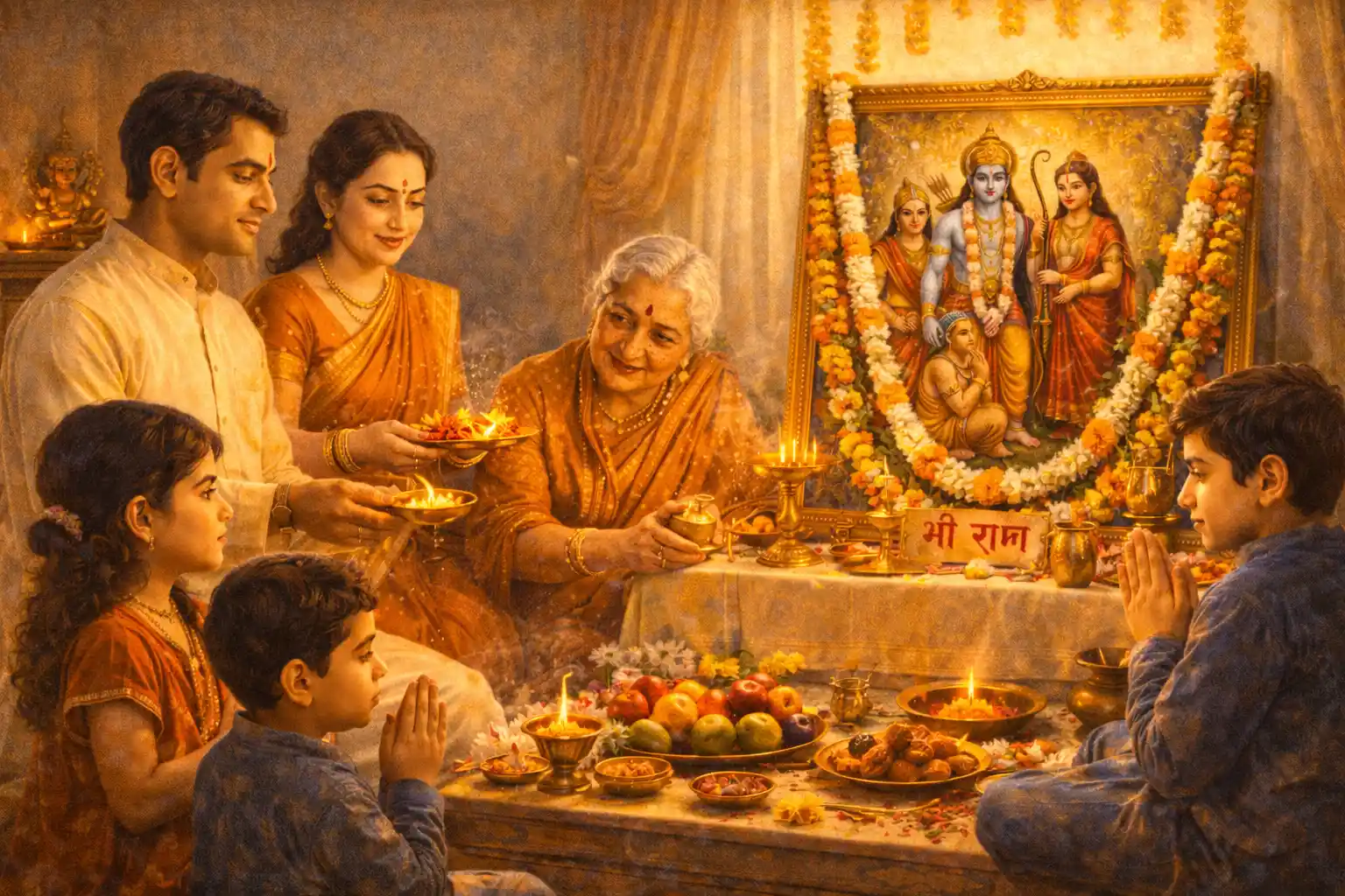 Across Generations, the Spirit of Ram Navami lives on through Devotion, Prayer, and the sharing of Sacred Stories.