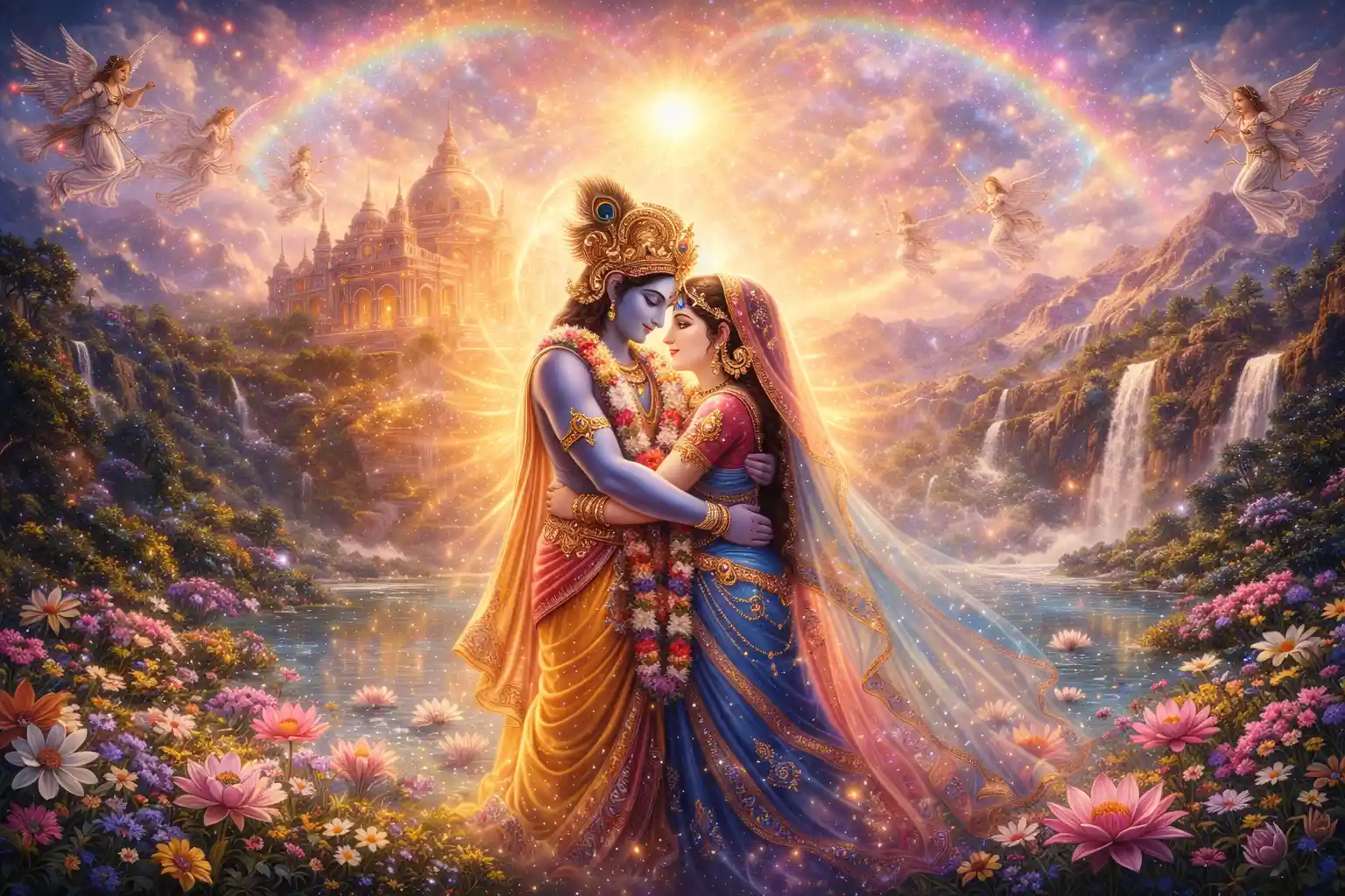 Radha Krishna in Divine Embrace