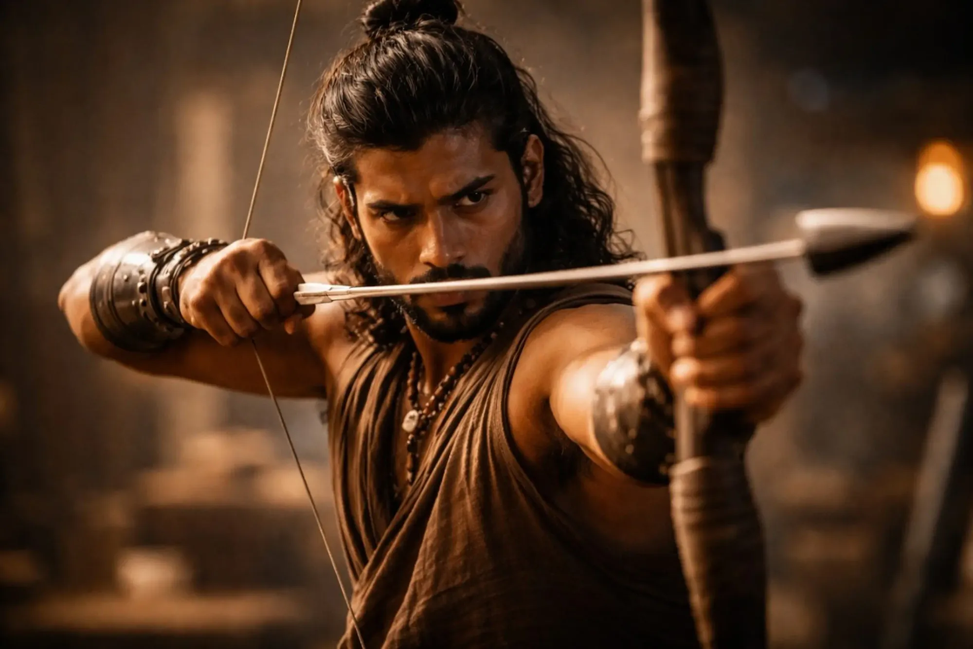 Focused individual working with precision, symbolizing dedication and action over results.