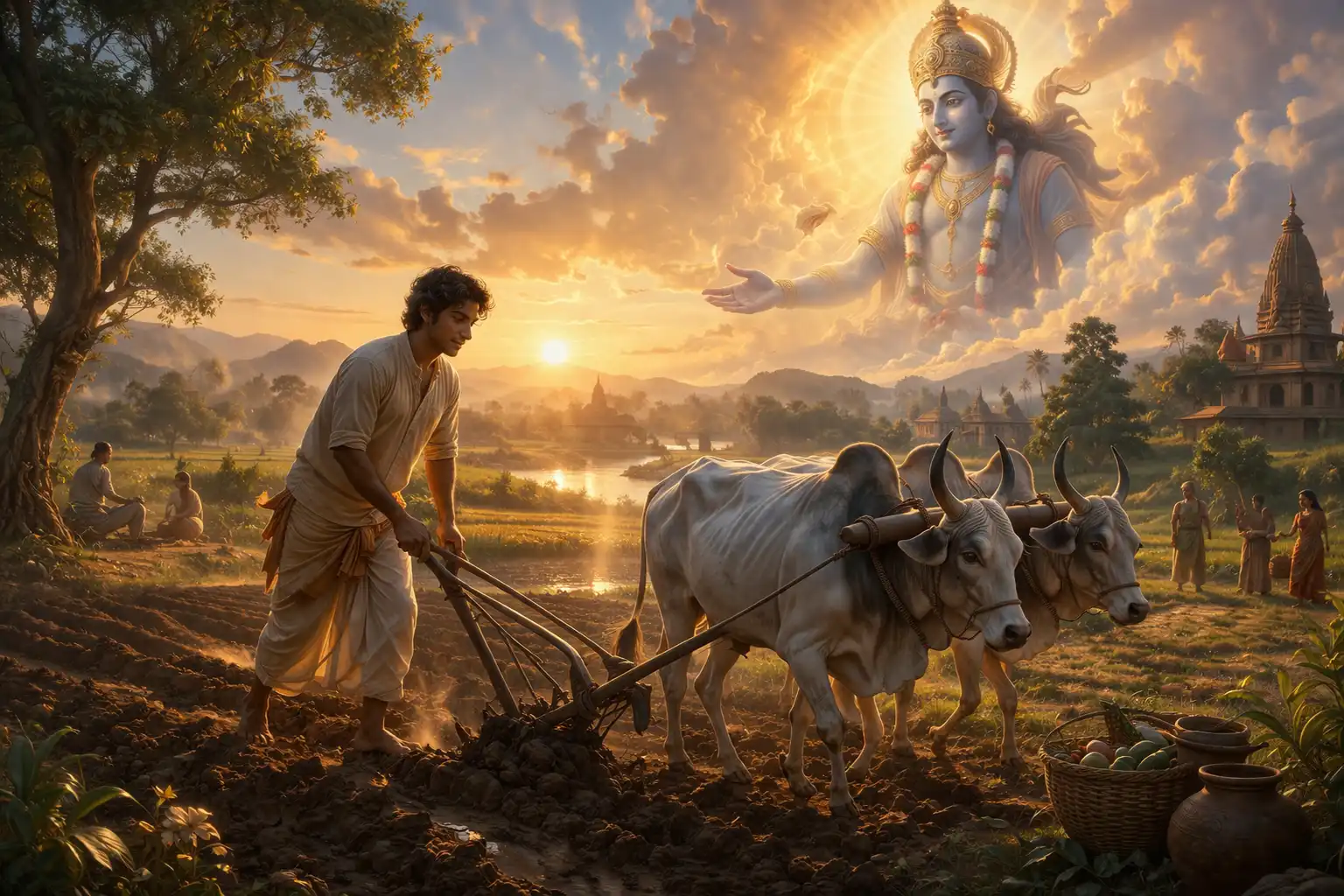 Engaging with life fully while remaining inwardly detached from the outcome