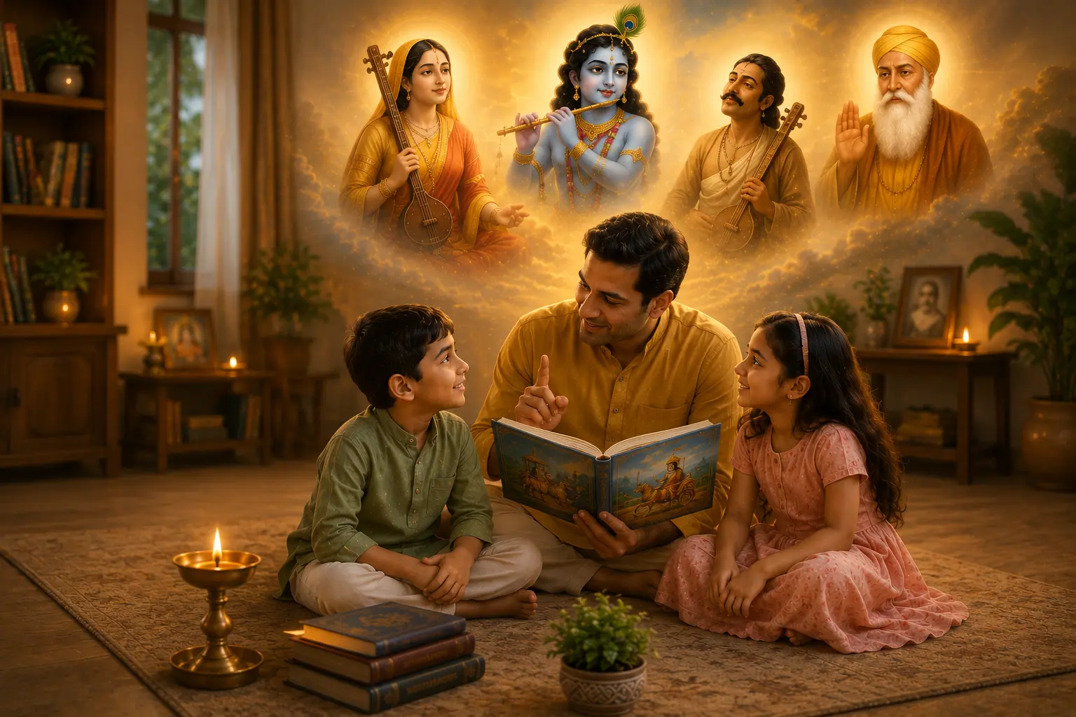 When children learn about figures like Mirabai, Soordas or Guru Nanak , they encounter examples of courage, devotion, and integrity.