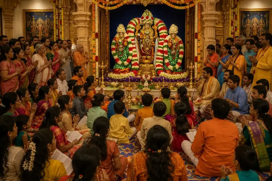 One of the beautiful aspects of the Prana Pratishtha Mahotsavam is that devotees become participants in a sacred offering