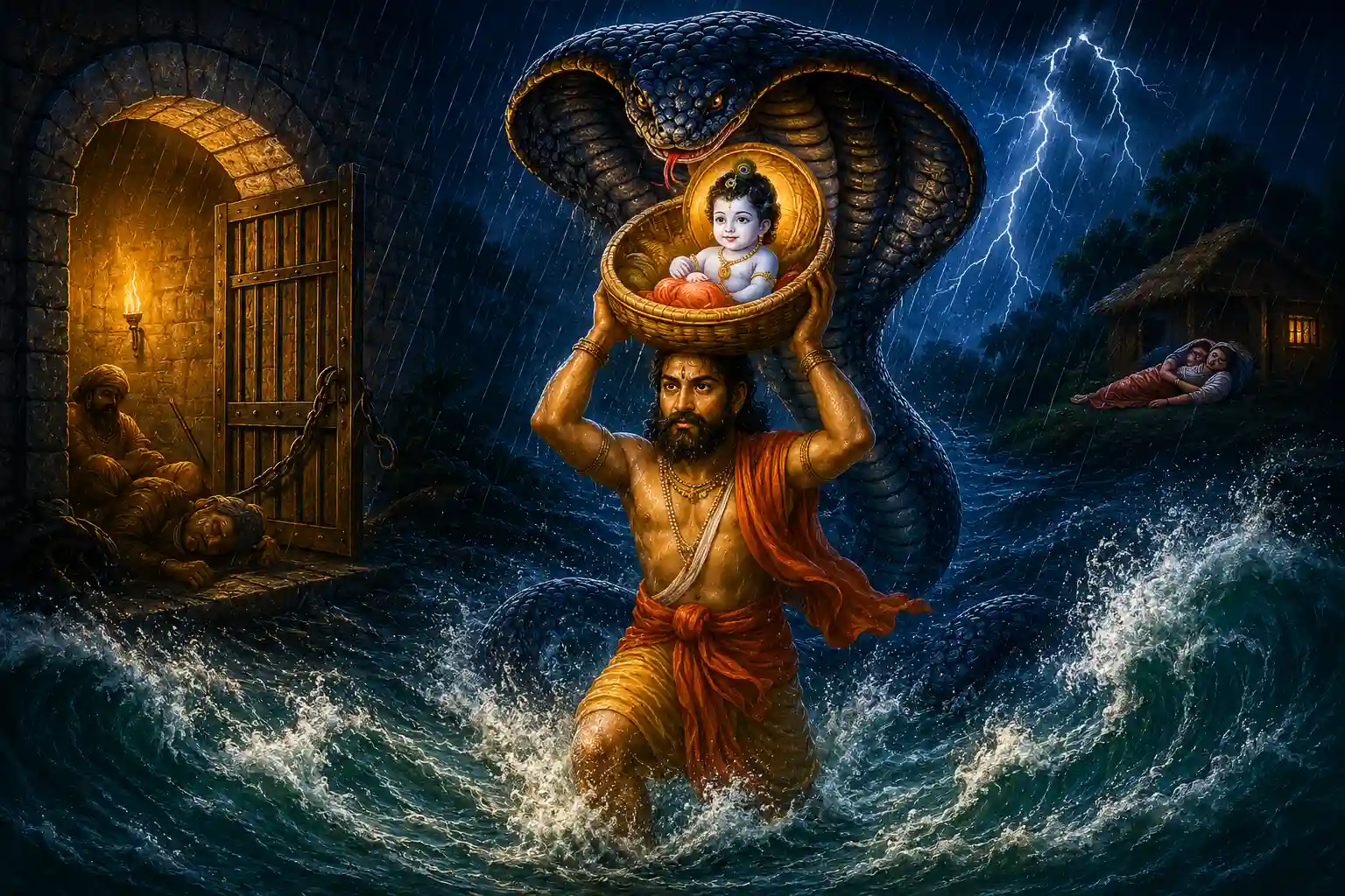 On Krishna’s birth night, miracles paved Vasudeva’s path to Gokul