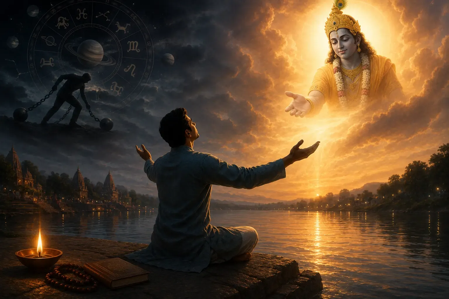 A devotee calling out to Shree Krishna