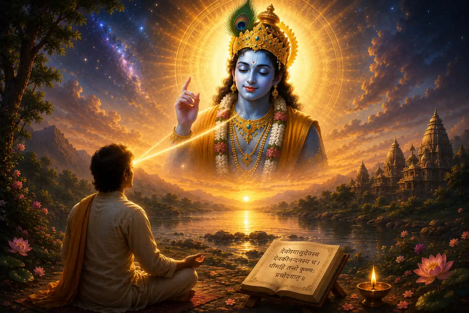 A devotee prays that Divine wisdom may guide their own thoughts, decisions, and spiritual journey