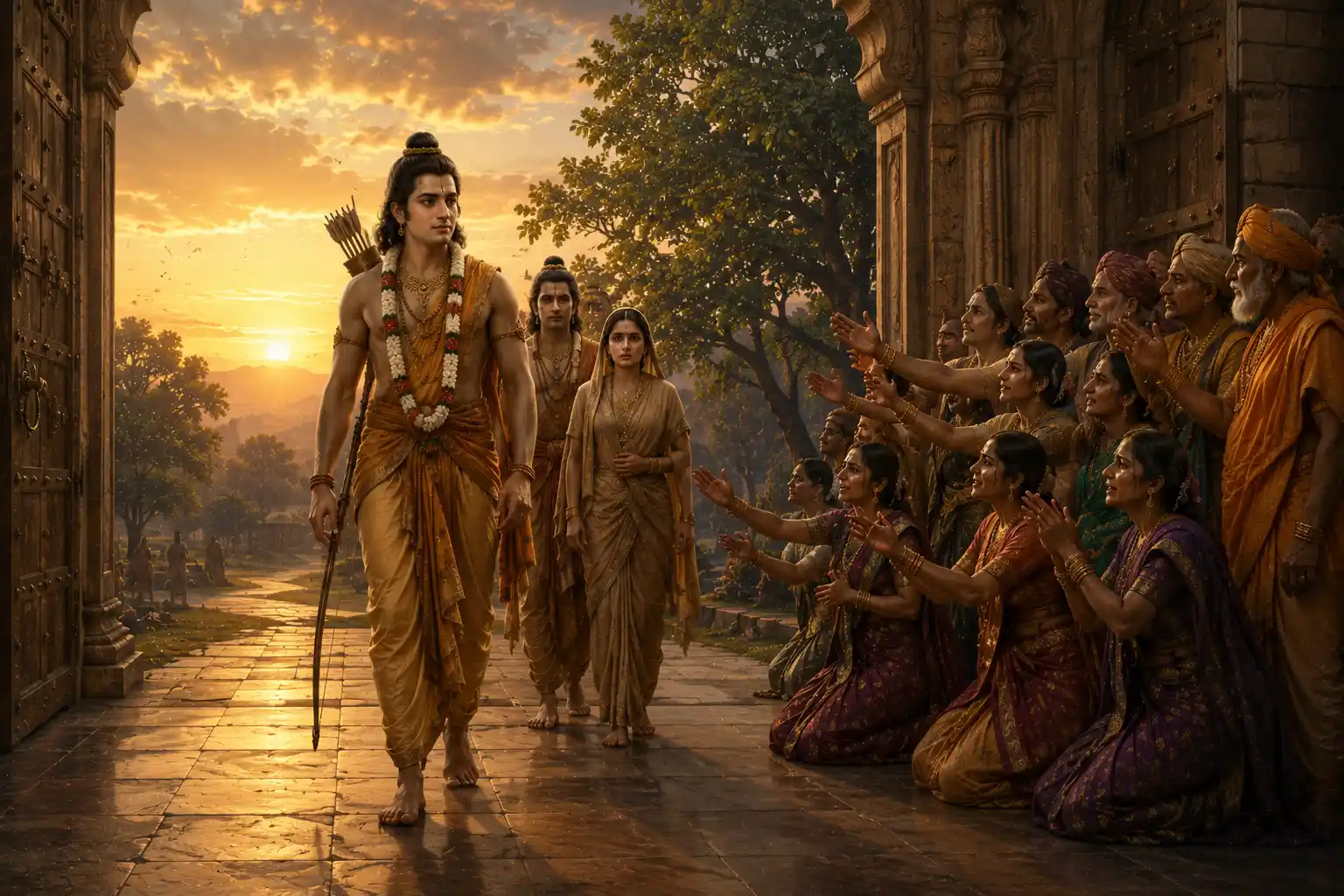 Lord Ram remained undisturbed when exiled from His kingdom shortly after His coronation 