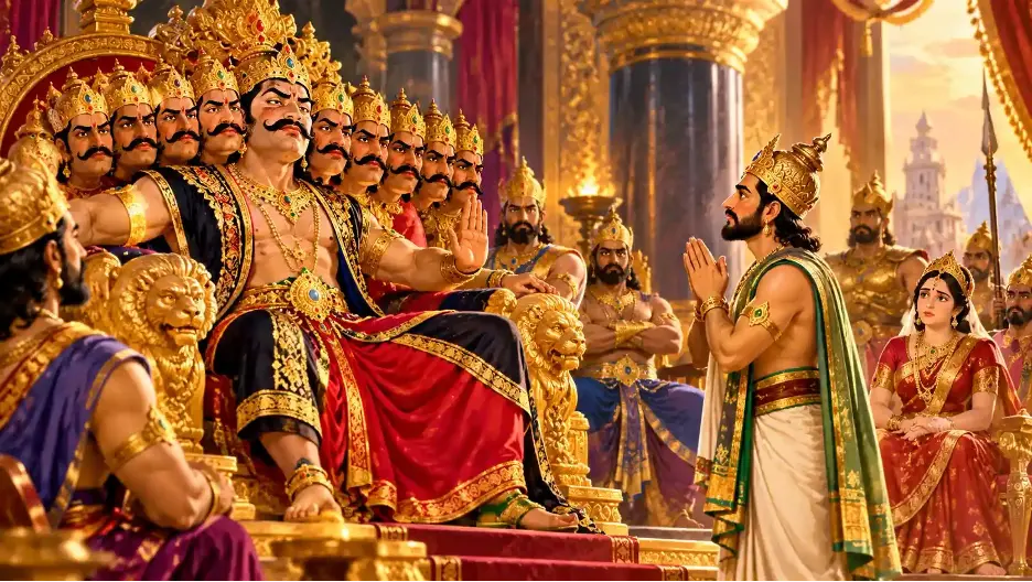 Ravana rejects Vibhishana's wise counsel