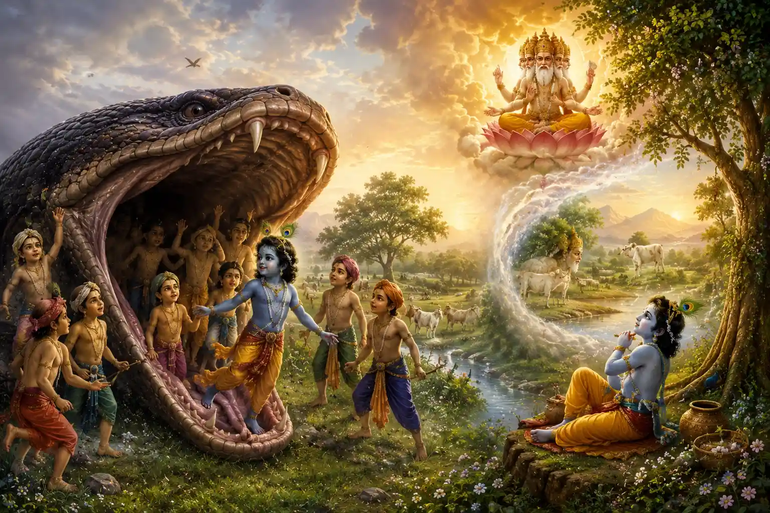 Celebrate Janmashtami 2026 with Shree Krishna Leela: How Lord Krishna Defeated Aghasura & Brahma's Realization