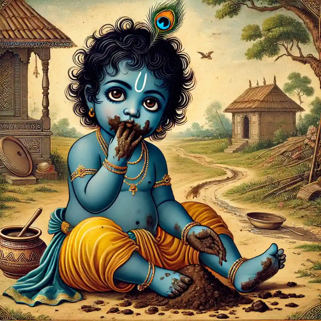 What Does Shree Krishna’s Mud-Eating Leela Reveal About Our Relationship with God?