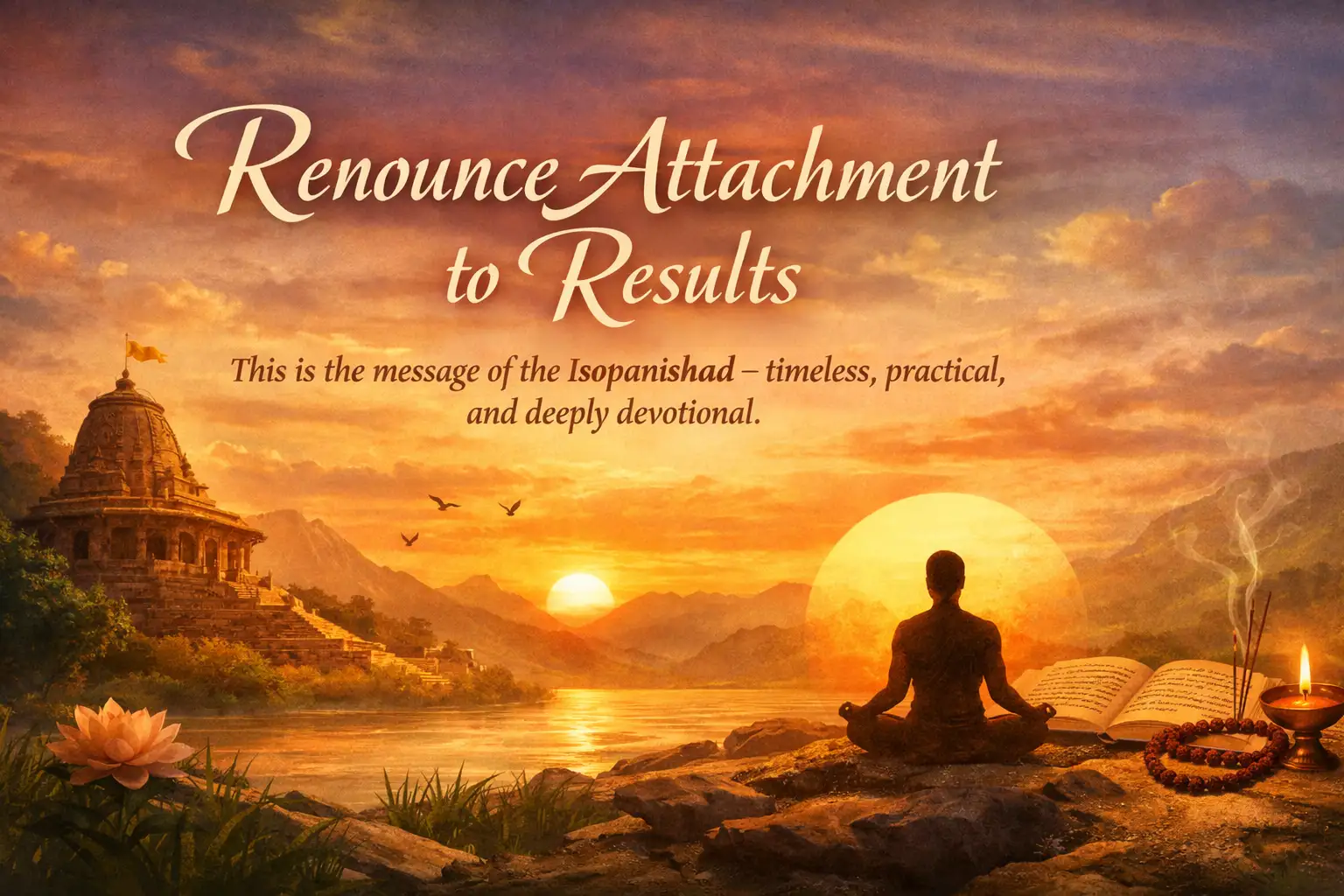 Renounce attachment to results and live in inner freedom