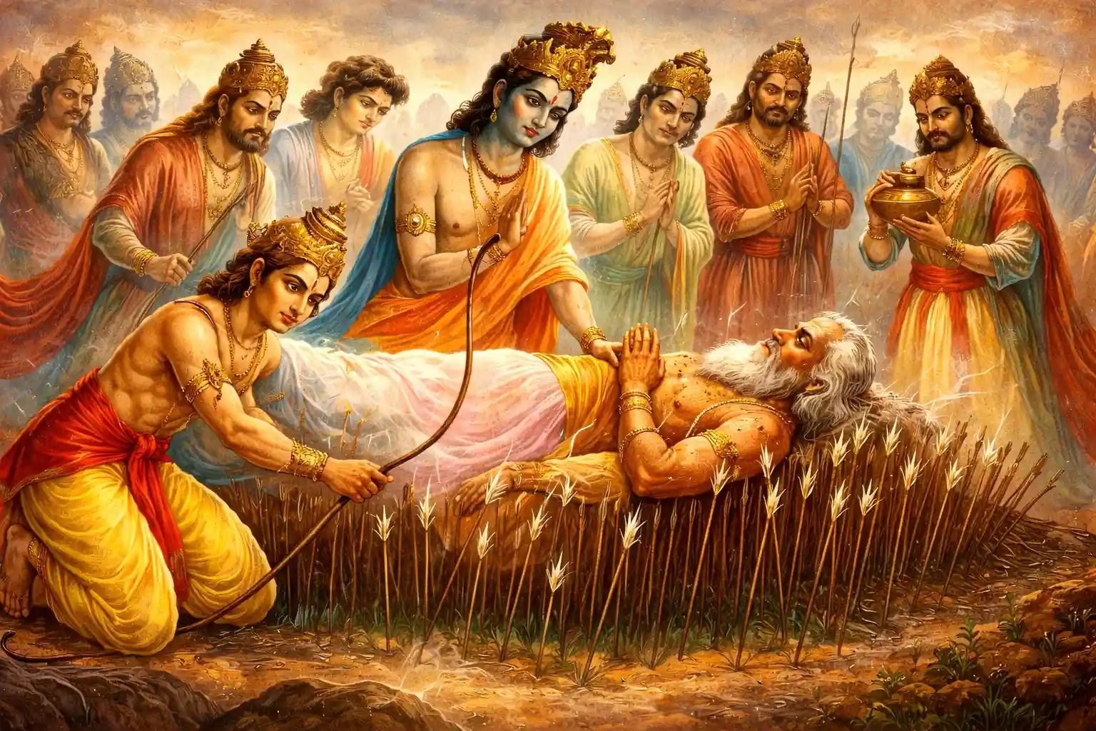 Bhishma Pitamaha’s final moment of dharma.