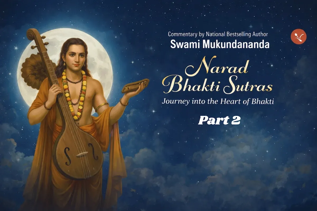  Sage Narad with veena under moonlight promoting Narad Bhakti Sutras Part 2.