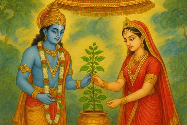 🌿Tulsi Vivah: The Divine Union of Purity and Devotion